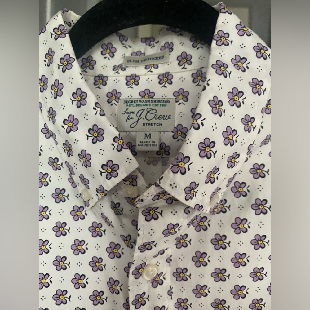 J Crew | Flower Patterned Long Sleeve Button Down | Slim Untucked | Size M